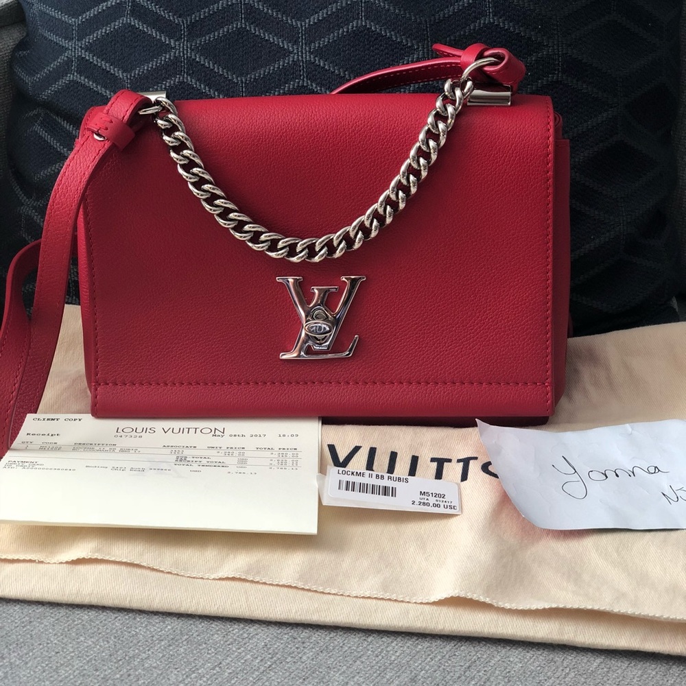 SOLD Louis Vuitton Lockme II BB Rubis Red